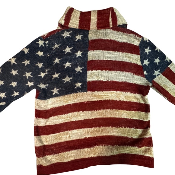 Ralph Lauren American Flag Denim & Supply Cardigan Sweater Vintage Large - Picture 2 of 10